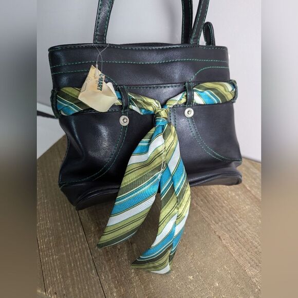 Y2K bootie Bag faux leather pants pocket purse with tie - Picture 4 of 12